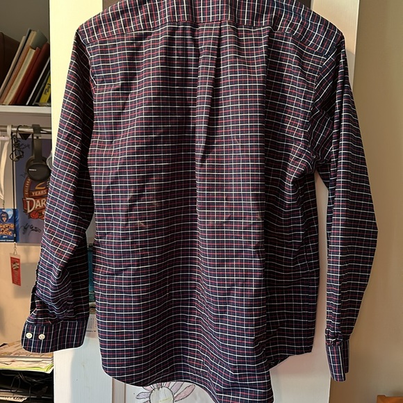 Brooks Brothers size Large blue striped performance collared shirt - Picture 3 of 4